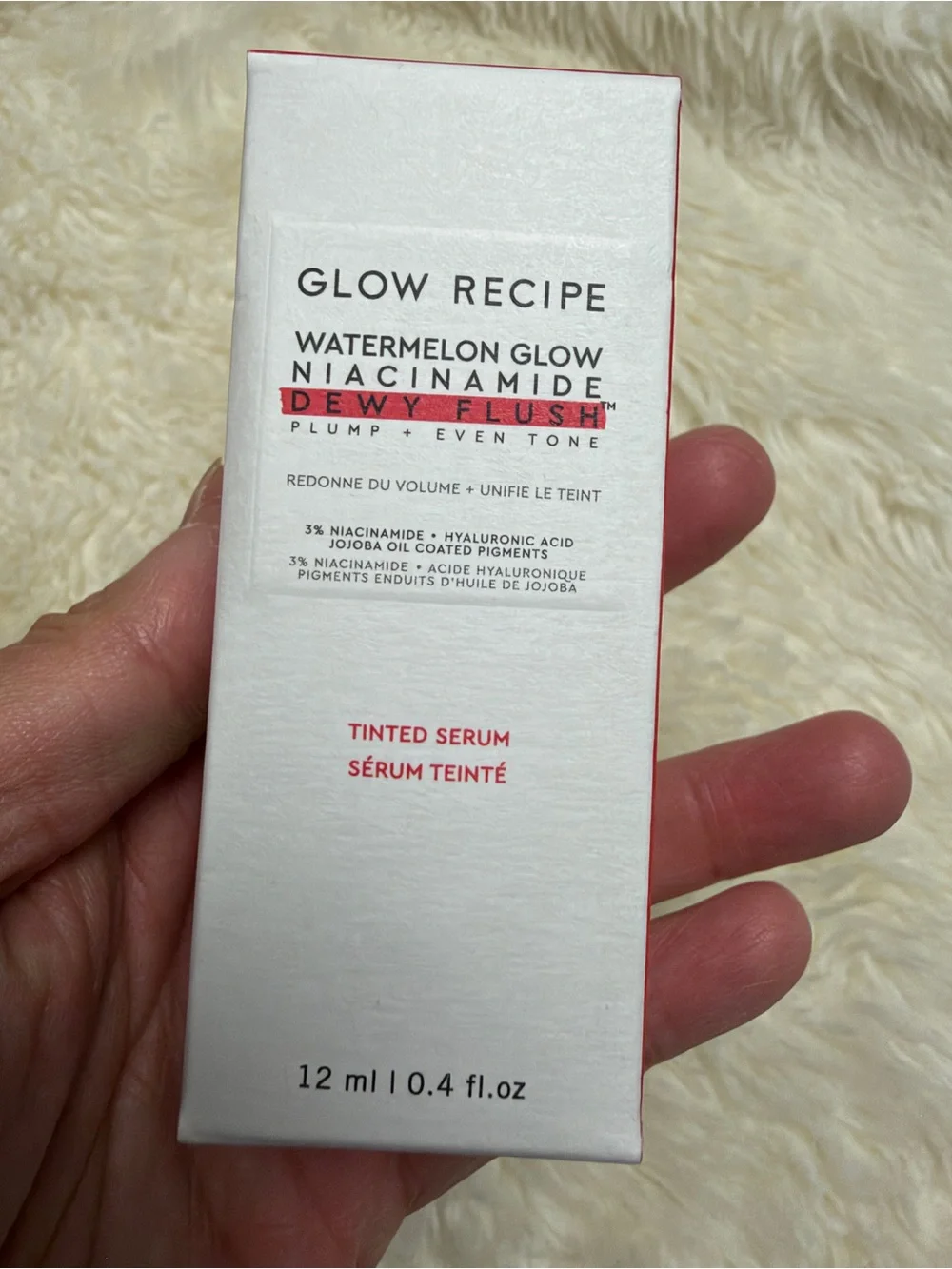 Glow Recipe Watermelon Glow Niacinamide Dewy Flush Tinted Serum in a 12 ml (0.4